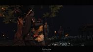 Atsu is shown hallucinating a haunting memory where the Kitsune helps Lord Saito hang her mother (Image via Sucker Punch || YouTube@Gamerack)